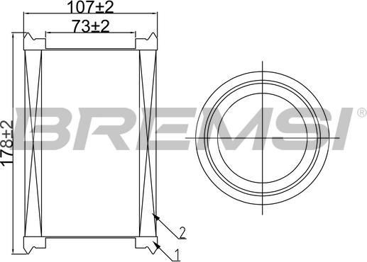 Bremsi FA0546 - Повітряний фільтр autocars.com.ua