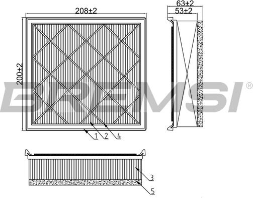 Bremsi FA0582 - Повітряний фільтр autocars.com.ua