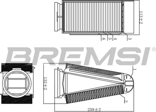 Bremsi FA0589 - Повітряний фільтр autocars.com.ua