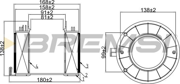 Bremsi FA0592 - Повітряний фільтр autocars.com.ua