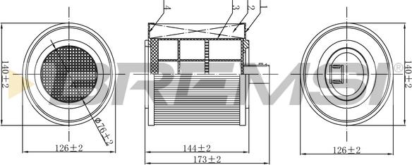 Bremsi FA0624 - Повітряний фільтр autocars.com.ua