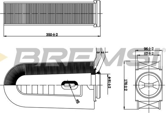 Bremsi FA0631 - Повітряний фільтр autocars.com.ua