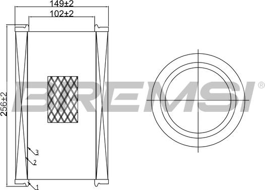 Bremsi FA0645 - Повітряний фільтр autocars.com.ua