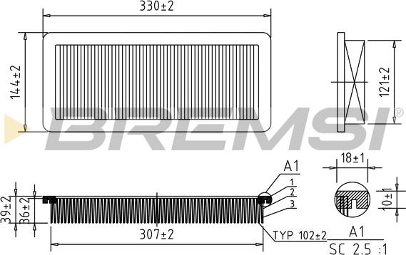 Bremsi FA1037 - Воздушный фильтр autodnr.net