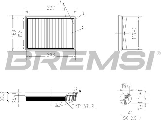 Bremsi FA1058 - Воздушный фильтр autodnr.net