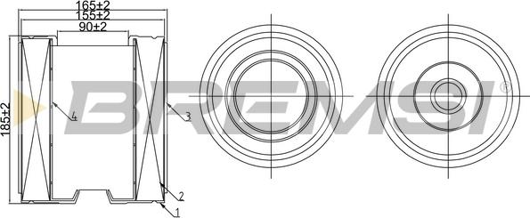 Bremsi FA1074 - Повітряний фільтр autocars.com.ua