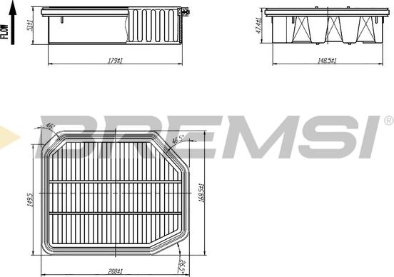 Bremsi FA1089 - Воздушный фильтр autodnr.net