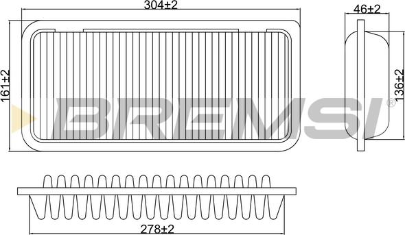 Bremsi FA1221 - Воздушный фильтр autodnr.net