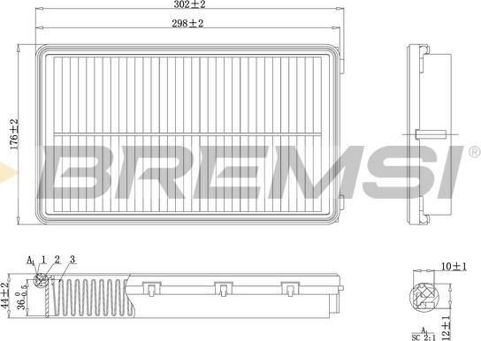 Bremsi FA1222 - Воздушный фильтр autodnr.net
