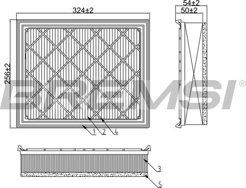 Bremsi FA1231 - Повітряний фільтр autocars.com.ua