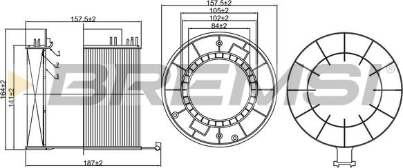 Bremsi FA1268 - Повітряний фільтр autocars.com.ua