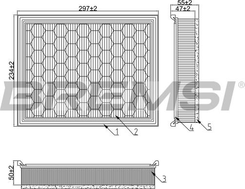 Bremsi FA1274 - Воздушный фильтр autodnr.net