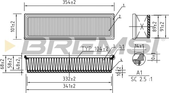 Bremsi FA1277 - Воздушный фильтр autodnr.net