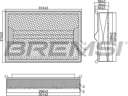 Bremsi FA1358 - Воздушный фильтр autodnr.net