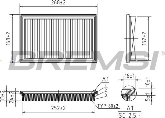 Bremsi FA1363 - Воздушный фильтр autodnr.net