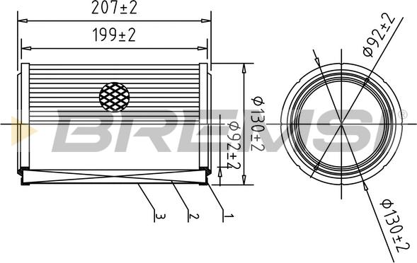 Bremsi FA1608 - Повітряний фільтр autocars.com.ua