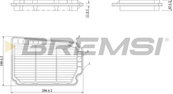 Bremsi FA1620 - Повітряний фільтр autocars.com.ua