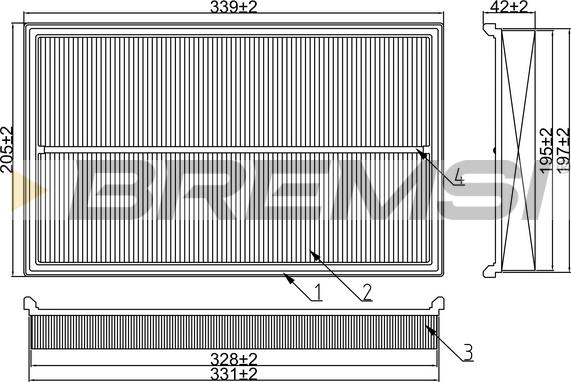 Bremsi FA1655 - Воздушный фильтр autodnr.net