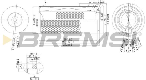 Bremsi FA1669 - Повітряний фільтр autocars.com.ua