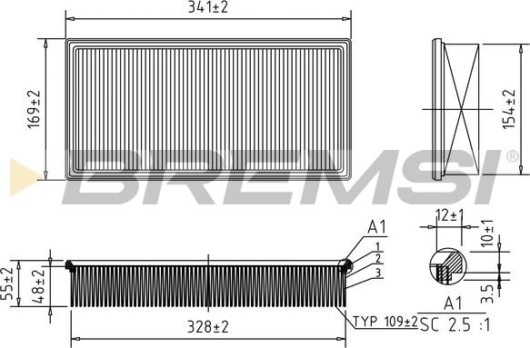 Bremsi FA1671 - Воздушный фильтр autodnr.net