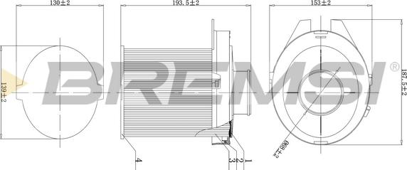 Bremsi FA1677 - Повітряний фільтр autocars.com.ua