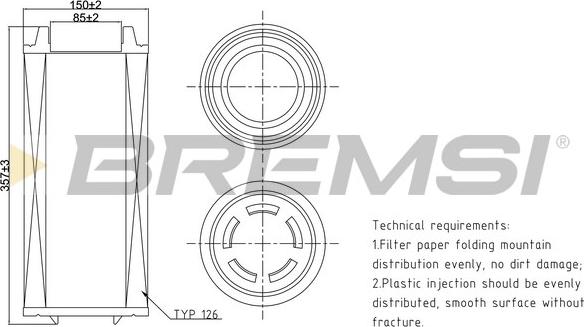 Bremsi FA1683 - Воздушный фильтр autodnr.net