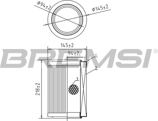 Bremsi FA2020 - Повітряний фільтр autocars.com.ua