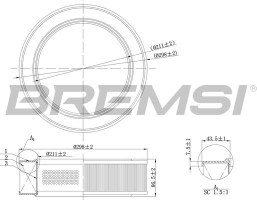 Bremsi FA2072 - Воздушный фильтр autodnr.net