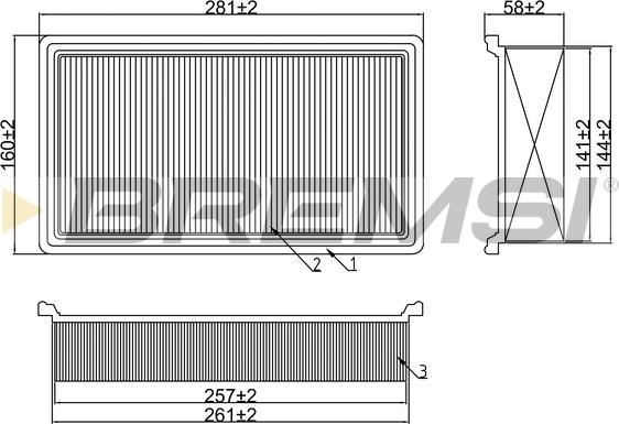 Bremsi FA2099 - Повітряний фільтр autocars.com.ua