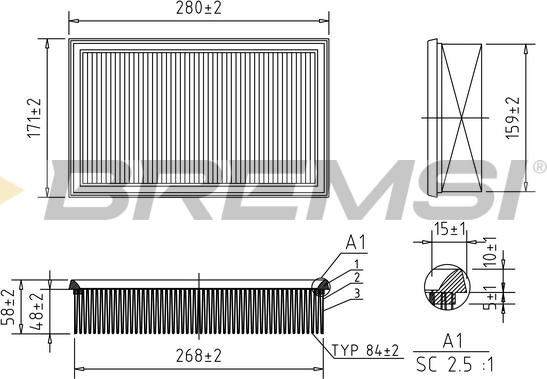 Bremsi FA2101 - Воздушный фильтр autodnr.net