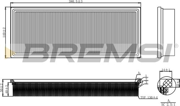 Bremsi FA2109 - Воздушный фильтр autodnr.net