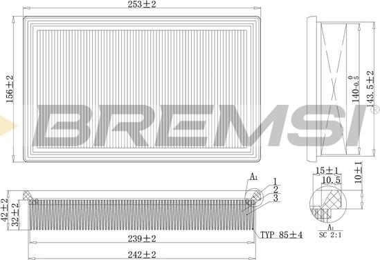 Bremsi FA2140 - Воздушный фильтр autodnr.net