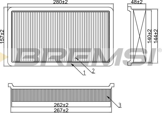 Bremsi FA2151 - Повітряний фільтр autocars.com.ua