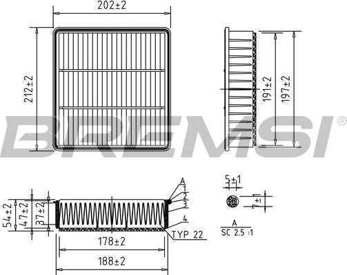 Bremsi FA2291 - Воздушный фильтр autodnr.net