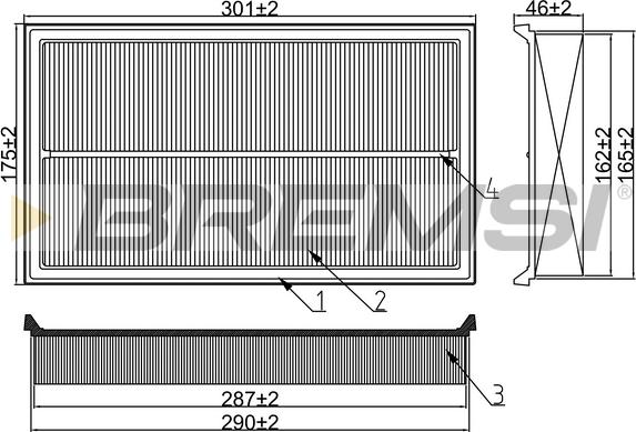 Bremsi FA2297 - Воздушный фильтр autodnr.net