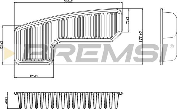 Bremsi FA2326 - Повітряний фільтр autocars.com.ua