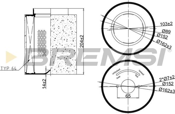 Bremsi FA2405 - Повітряний фільтр autocars.com.ua