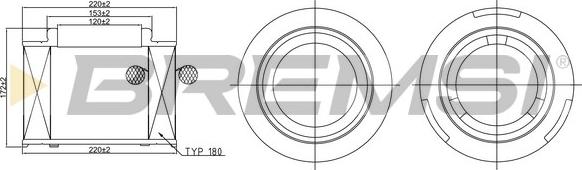 Bremsi FA2406 - Повітряний фільтр autocars.com.ua