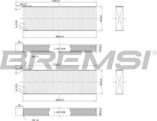 Bremsi FC0071C - Фільтр, повітря у внутрішній простір autocars.com.ua
