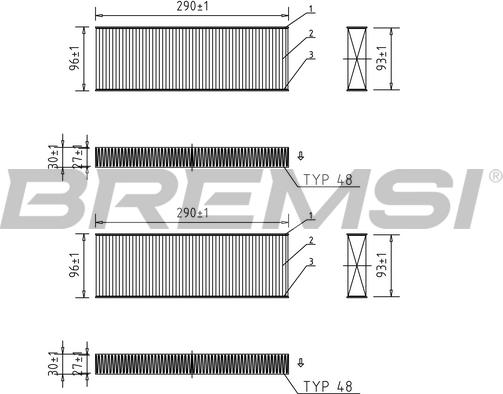 Bremsi FC0071 - Фільтр, повітря у внутрішній простір autocars.com.ua