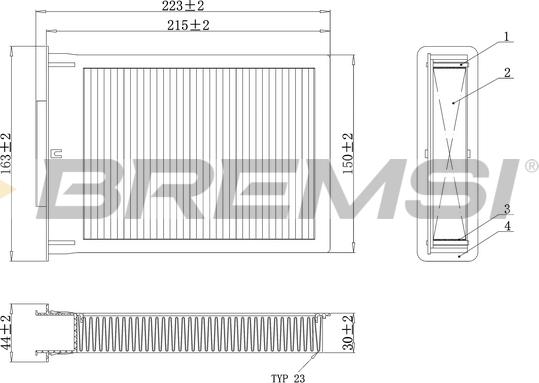 Bremsi FC0077C - Фильтр воздуха в салоне autodnr.net