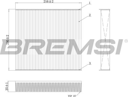 Bremsi FC0078C - Фільтр, повітря у внутрішній простір autocars.com.ua