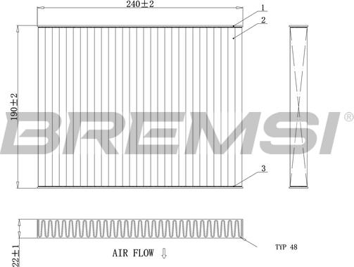 Bremsi FC0081 - Фильтр воздуха в салоне autodnr.net
