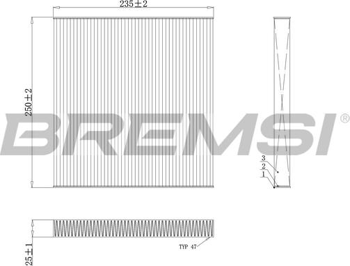 Bremsi FC0082 - Фільтр, повітря у внутрішній простір autocars.com.ua