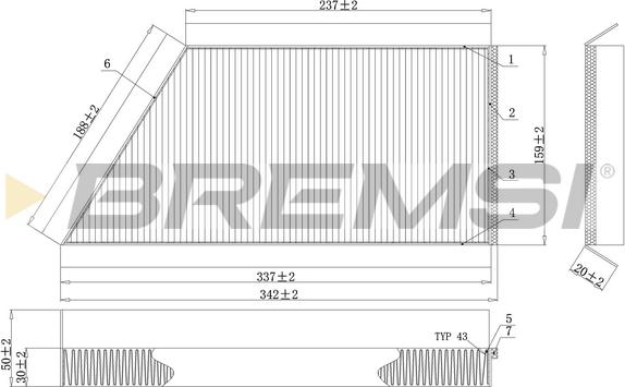 Bremsi FC0088C - Фильтр воздуха в салоне autodnr.net