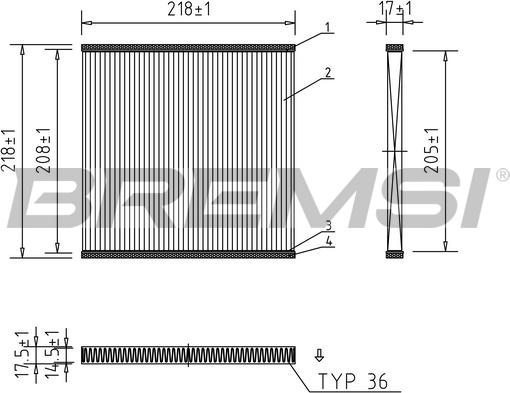 Bremsi FC0089 - Фільтр, повітря у внутрішній простір autocars.com.ua