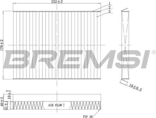 Bremsi FC0091C - Фільтр, повітря у внутрішній простір autocars.com.ua