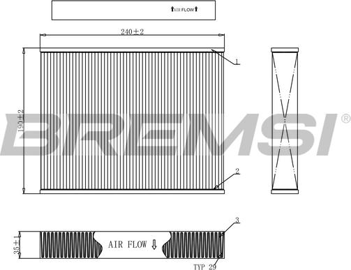 Bremsi FC0092C - Фільтр, повітря у внутрішній простір autocars.com.ua