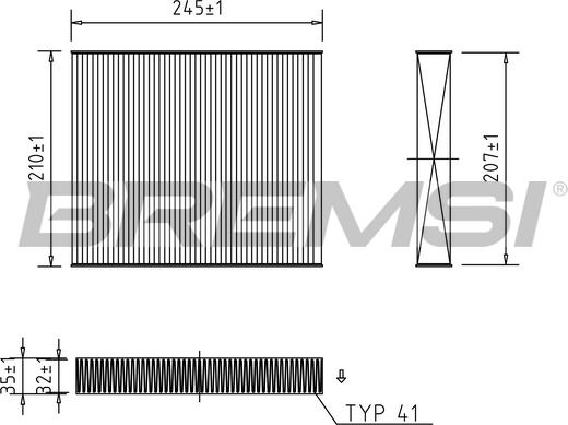 Bremsi FC0094 - Фільтр, повітря у внутрішній простір autocars.com.ua