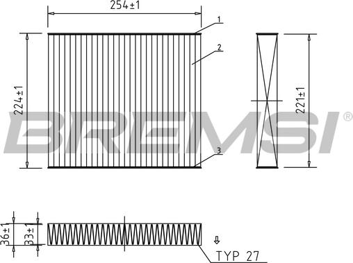 Bremsi FC0103A - Фильтр воздуха в салоне autodnr.net